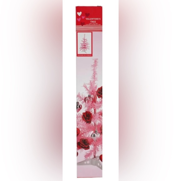 18 inch Valentine’s Day Pink Tabletop Tree - Picture 2 of 4